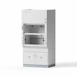 Niedrigraumabzug, 1200x2500x970mm, 6 x 230V, 1 Säure-Lauge-Schrank B-1100mm 2 Flügeltüren