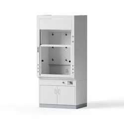 Laboratory fume hood, 1200x2730x970mm, funnel sink, 6 x 230V, 1 x cold water tap, 1 x CA, 1 base cabinet B-1100mm 2 hinged doors