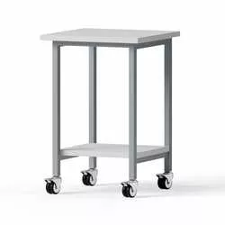 Rolltisch, 600x900x600mm, Tischplatte Melamin, Ablageboden