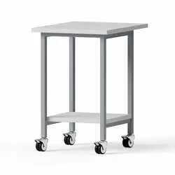 Rolltisch, 600x900x750mm, Tischplatte Melamin, Ablageboden