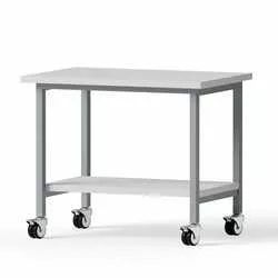 Rolltisch, 900x750x600mm, Tischplatte Melamin, Ablageboden
