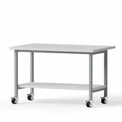 Rolltisch, 1200x750x750mm, Tischplatte Melamin, Ablageboden