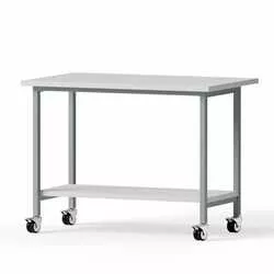Rolltisch, 1200x900x750mm, Tischplatte Melamin, Ablageboden
