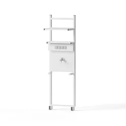 Utility unit for table extension, 600x2118x65mm, 1 CA outlet (compressed air), 4 x 230V socket