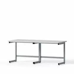 Laboratory desk for seated work, 1800x750x750mm, melamine tabletop
