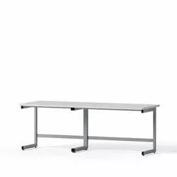 Laboratory desk for seated work, 2100x750x750mm, melamine tabletop