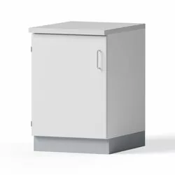 Stehtisch, 600x900x750mm, Tischplatte Melamin, 1 Unterschrank B 600mm, 1 Flügeltüren
