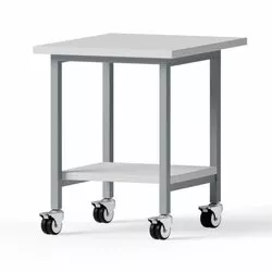 Rolltisch, 600x750x750mm,  Tischplatte Melamin, Ablageboden