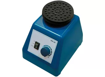 Vortex mixer type VM-10, circular motion, infinitely adjustable from 0 - 3300 rpm.