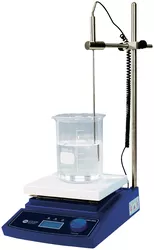 Magnetic stirrer with heating, MSH-20D set, plate 180x180mm, max. 20L, 80-1,500rpm, dig. Controller, timer: 99 hr./59 min., Tmax. 380°C