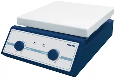 Magnetic stirrer with heating, MSH-30A, analogue, 260x260mm plate, max. 20L, max. 1,500 rpm, 70°C to 380°C